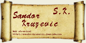 Šandor Kružević vizit kartica